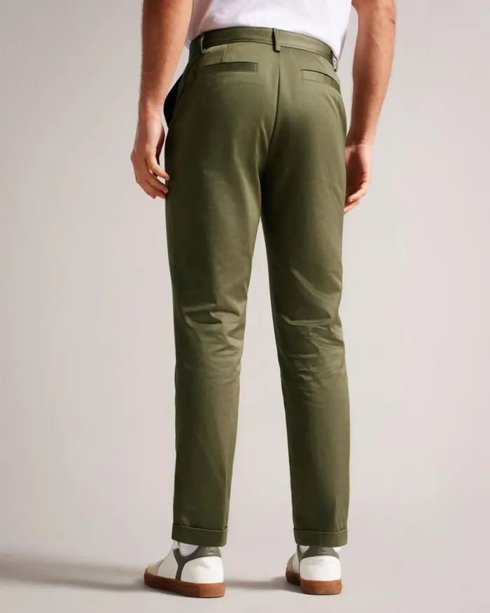 Slim Fit Twill Trousers Dark Green Men Ted Baker Clothing Slim Fit Twill Trousers Dark Green Men Ted Baker Clothing