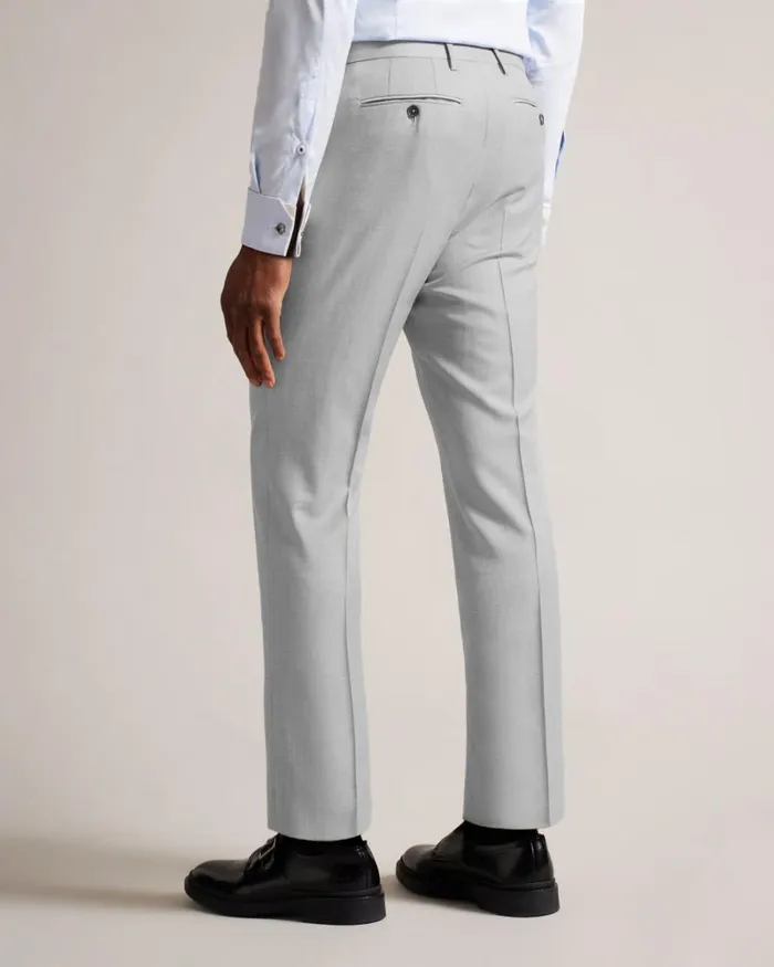 Slim Fit Wool Trousers Light Gray Men Ted Baker Clothing Slim Fit Wool Trousers Light Gray Men Ted Baker Clothing