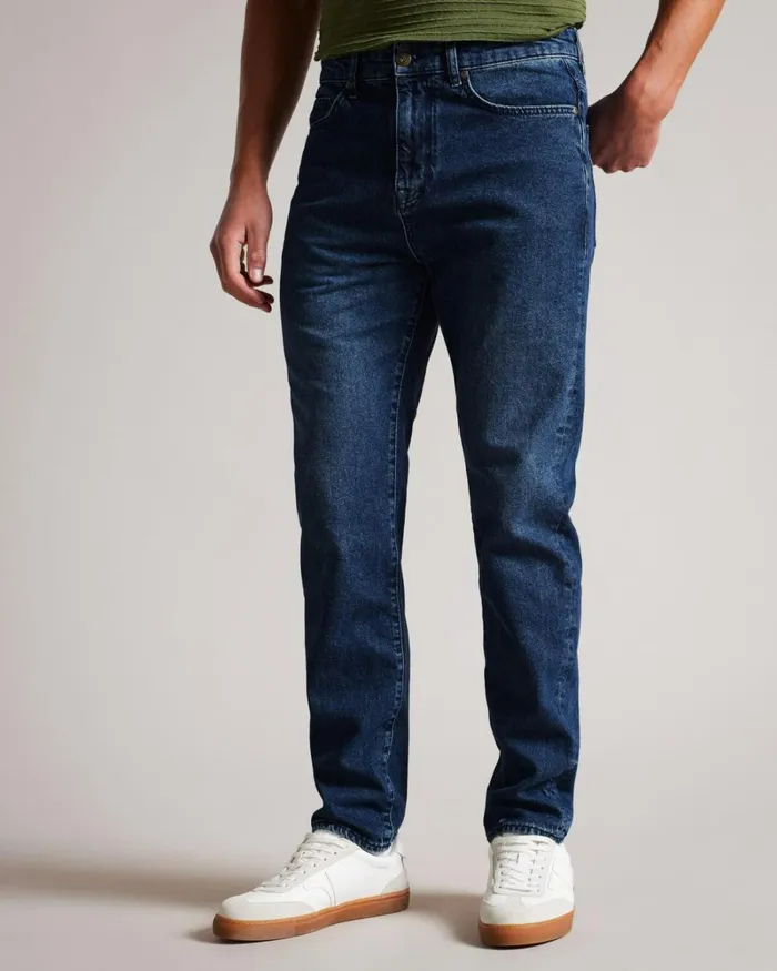 Slim Leg Denim Jeans Medium Blue Men Ted Baker Clothing Slim Leg Denim Jeans Medium Blue Men Ted Baker Clothing