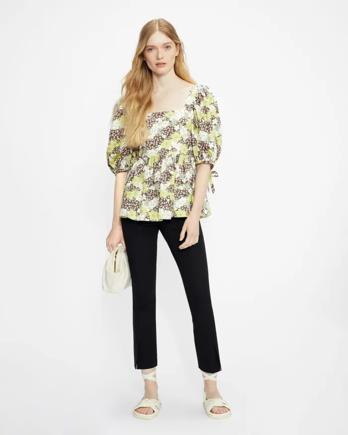 Slit Detail Trousers Black Women Ted Baker Clothing Slit Detail Trousers Black Women Ted Baker Clothing