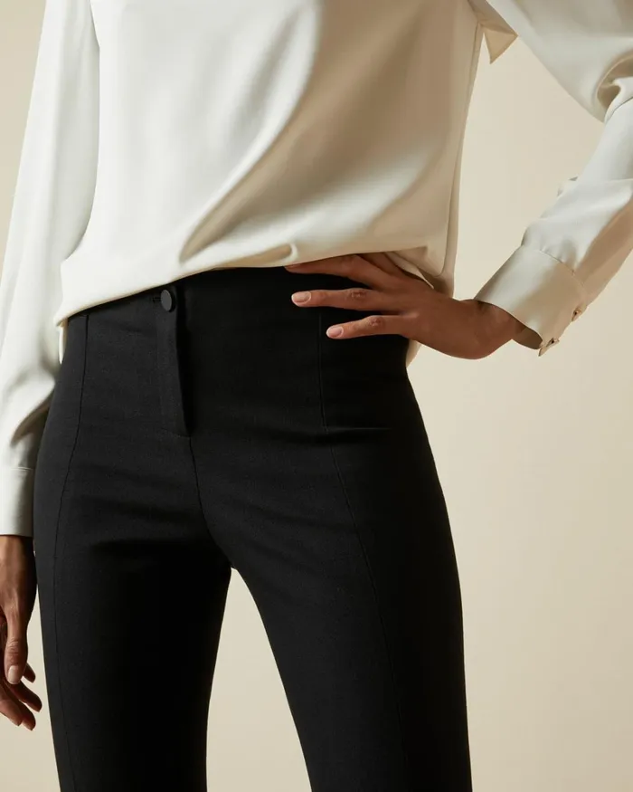 Slit Detail Trousers Black Women Ted Baker Clothing Slit Detail Trousers Black Women Ted Baker Clothing