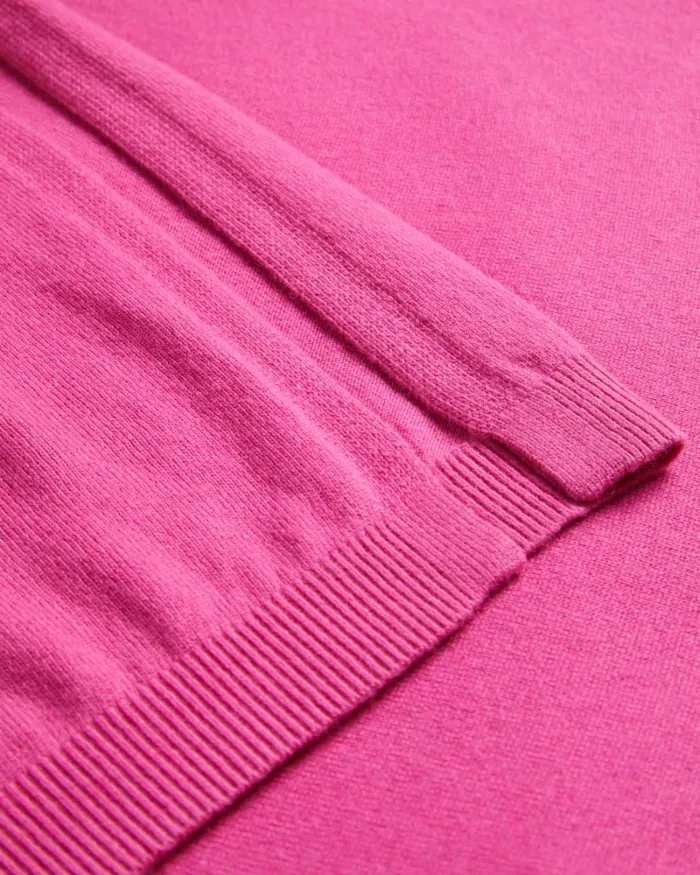 Slouchy Tie Front Midi Knit Dress Bright Pink Women Ted Baker Clothing Slouchy Tie Front Midi Knit Dress Bright Pink Women Ted Baker Clothing