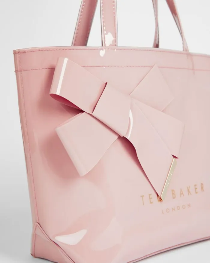 Small Icon Bag With Knot Bow Pale Pink Women Ted Baker Bags Small Icon Bag With Knot Bow Pale Pink Women Ted Baker Bags