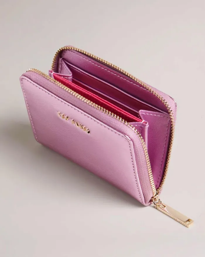 Small Zip Around Leather Purse Pink Women Ted Baker Wallets and Card Holders Small Zip Around Leather Purse Pink Women Ted Baker Wallets and Card Holders