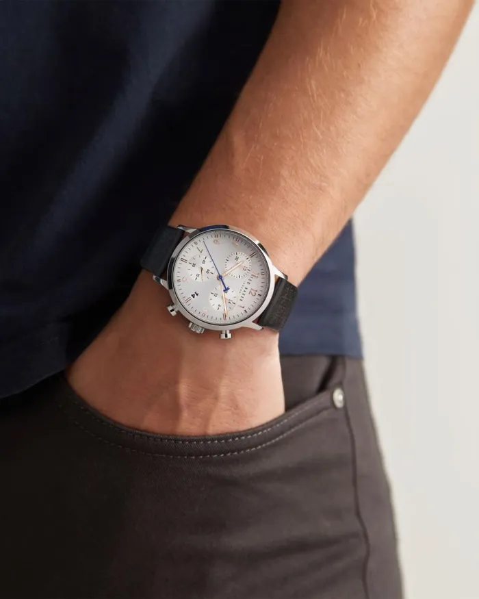 Smooth Leather Strap Watch Black Men Ted Baker Watches and Jewelry