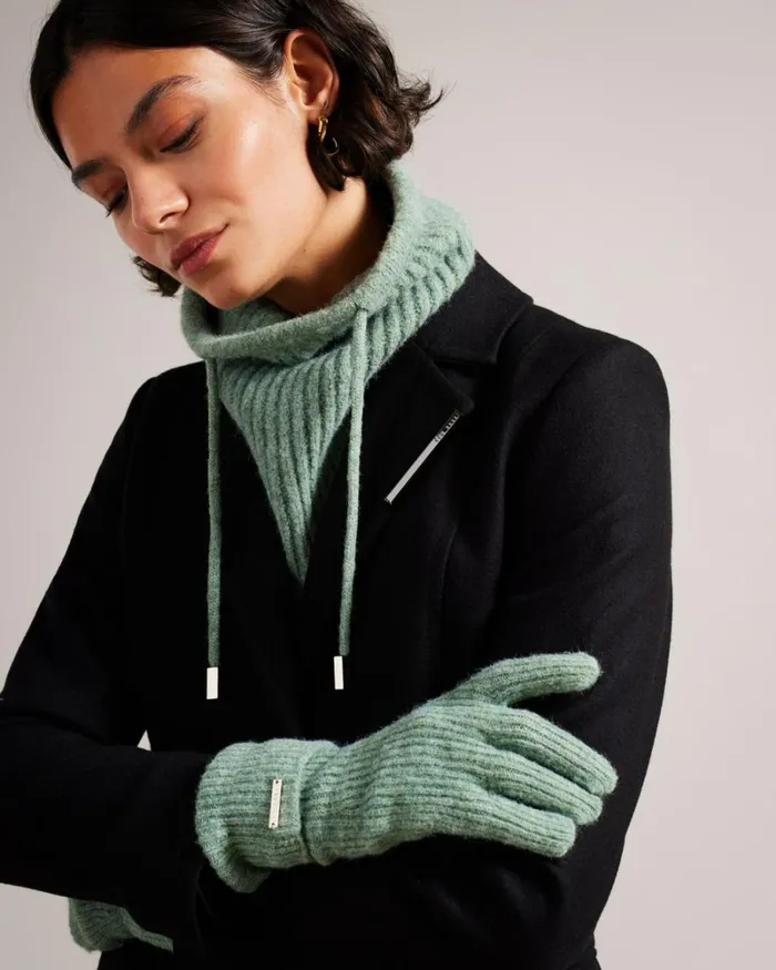Snood And Gloves Gift Set Green Women Ted Baker Hats Snood And Gloves Gift Set Green Women Ted Baker Hats
