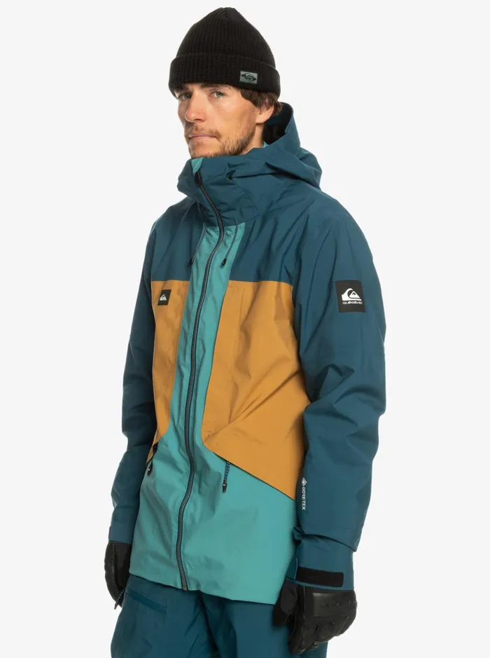 Snow Jackets Men Quiksilver Forever Stretch GoreTex Technical Snow Jacket Majolica Blue Snow Jackets Men Quiksilver Forever Stretch GoreTex Technical Snow Jacket Majolica Blue