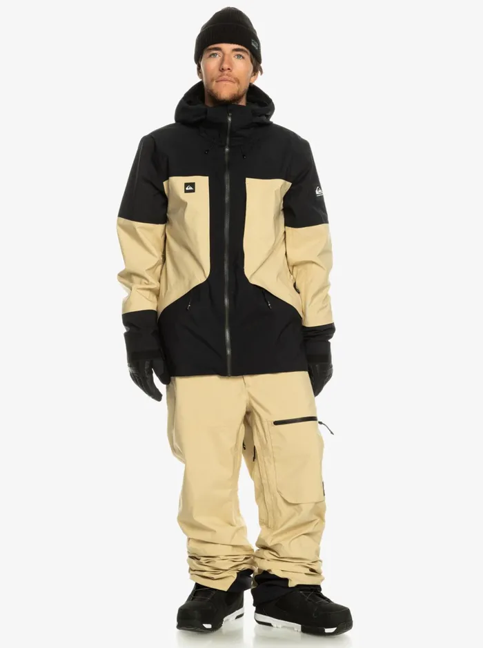 Snow Jackets Men Quiksilver Forever Stretch GoreTex Technical Snow Jacket Pale Khaki Snow Jackets Men Quiksilver Forever Stretch GoreTex Technical Snow Jacket Pale Khaki
