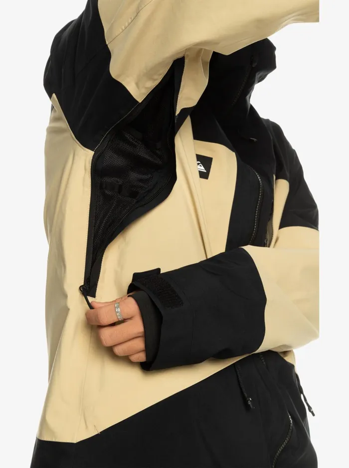 Snow Jackets Men Quiksilver Forever Stretch GoreTex Technical Snow Jacket Pale Khaki Snow Jackets Men Quiksilver Forever Stretch GoreTex Technical Snow Jacket Pale Khaki