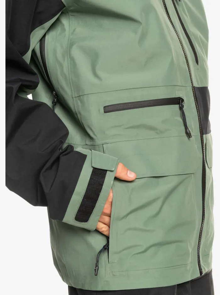 Snow Jackets Men Quiksilver Highline Pro Sammy Carlson 3l GoreTex Technical Snow Jacket Laurel Wreath Snow Jackets Men Quiksilver Highline Pro Sammy Carlson 3l GoreTex Technical Snow Jacket Laurel Wreath
