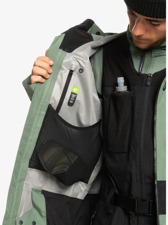 Snow Jackets Men Quiksilver Highline Pro Sammy Carlson 3l GoreTex Technical Snow Jacket Laurel Wreath Snow Jackets Men Quiksilver Highline Pro Sammy Carlson 3l GoreTex Technical Snow Jacket Laurel Wreath