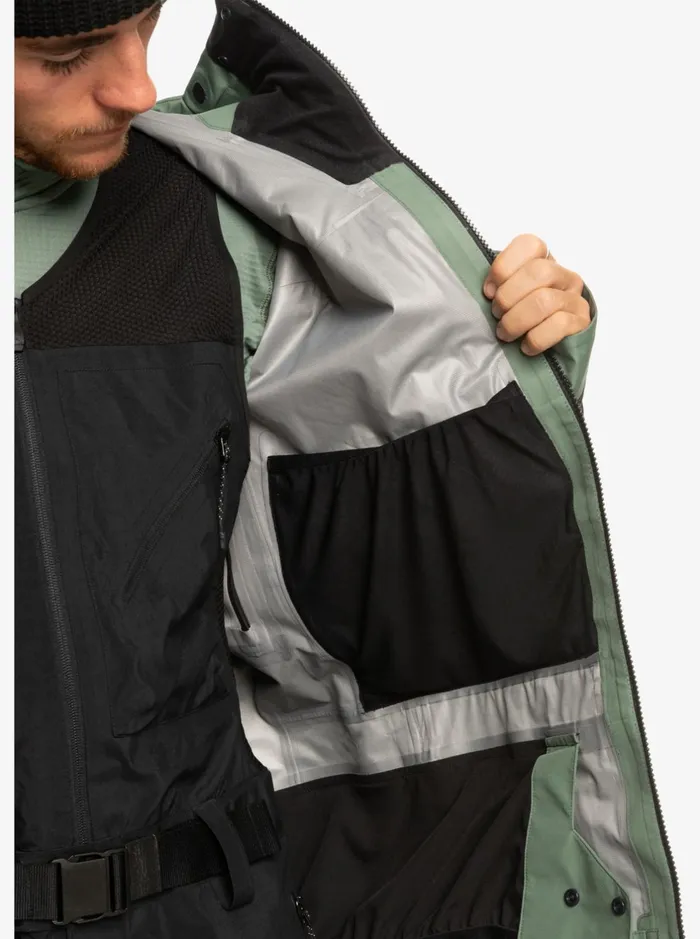 Snow Jackets Men Quiksilver Highline Pro Sammy Carlson 3l GoreTex Technical Snow Jacket Laurel Wreath Snow Jackets Men Quiksilver Highline Pro Sammy Carlson 3l GoreTex Technical Snow Jacket Laurel Wreath