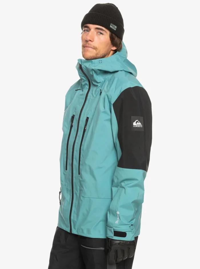 Snow Jackets Men Quiksilver Highline Pro Travis Rice 3l GoreTex Technical Snow Jacket Brittany Blue Snow Jackets Men Quiksilver Highline Pro Travis Rice 3l GoreTex Technical Snow Jacket Brittany Blue