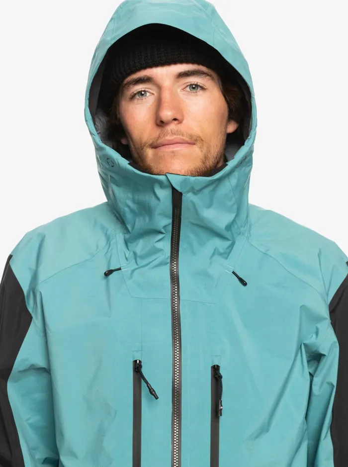 Snow Jackets Men Quiksilver Highline Pro Travis Rice 3l GoreTex Technical Snow Jacket Brittany Blue Snow Jackets Men Quiksilver Highline Pro Travis Rice 3l GoreTex Technical Snow Jacket Brittany Blue
