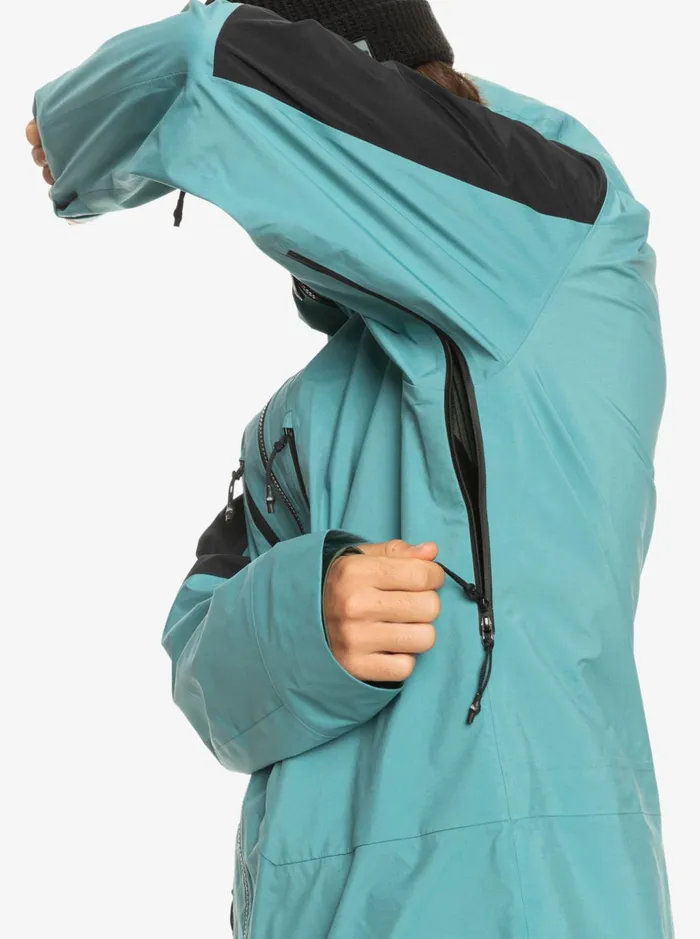 Snow Jackets Men Quiksilver Highline Pro Travis Rice 3l GoreTex Technical Snow Jacket Brittany Blue Snow Jackets Men Quiksilver Highline Pro Travis Rice 3l GoreTex Technical Snow Jacket Brittany Blue