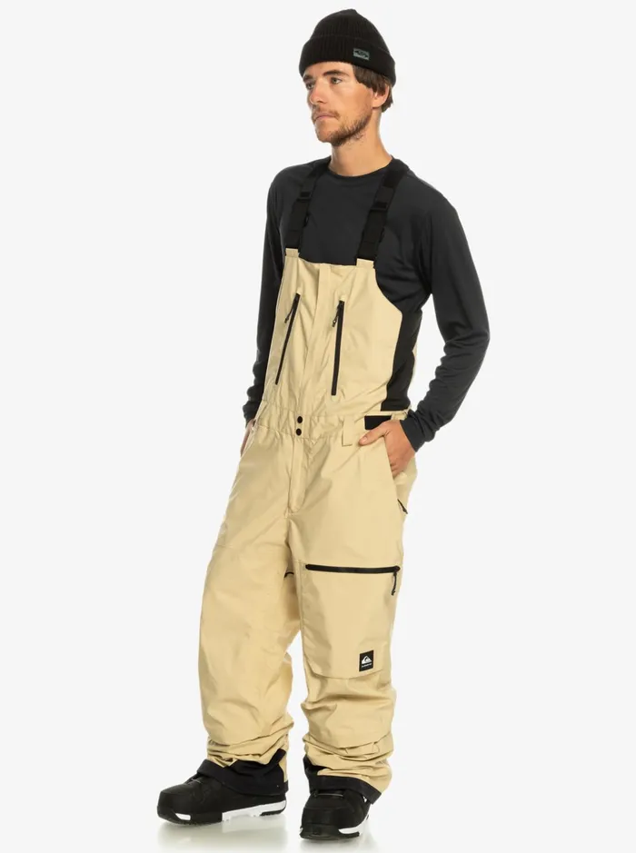 Snow Pants Men Quiksilver Altostratus Street Shell 2l GoreTex Snow Bib Pants Pale Khaki Snow Pants Men Quiksilver Altostratus Street Shell 2l GoreTex Snow Bib Pants Pale Khaki