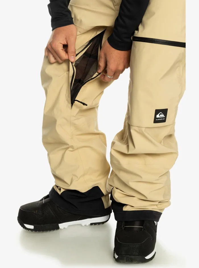 Snow Pants Men Quiksilver Altostratus Street Shell 2l GoreTex Snow Bib Pants Pale Khaki Snow Pants Men Quiksilver Altostratus Street Shell 2l GoreTex Snow Bib Pants Pale Khaki