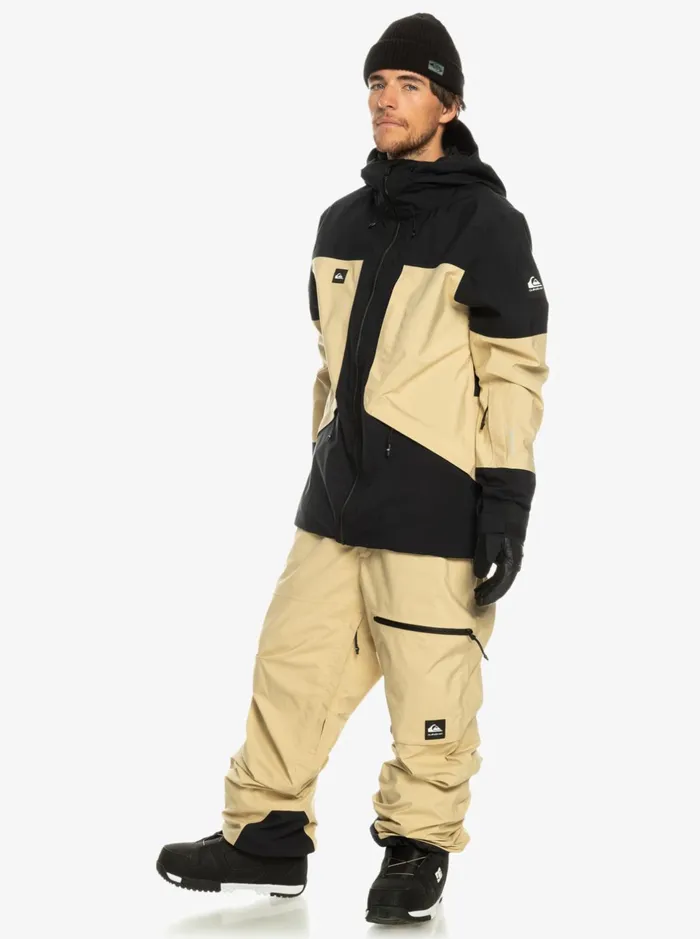 Snow Pants Men Quiksilver Altostratus Street Shell 2l GoreTex Snow Bib Pants Pale Khaki Snow Pants Men Quiksilver Altostratus Street Shell 2l GoreTex Snow Bib Pants Pale Khaki