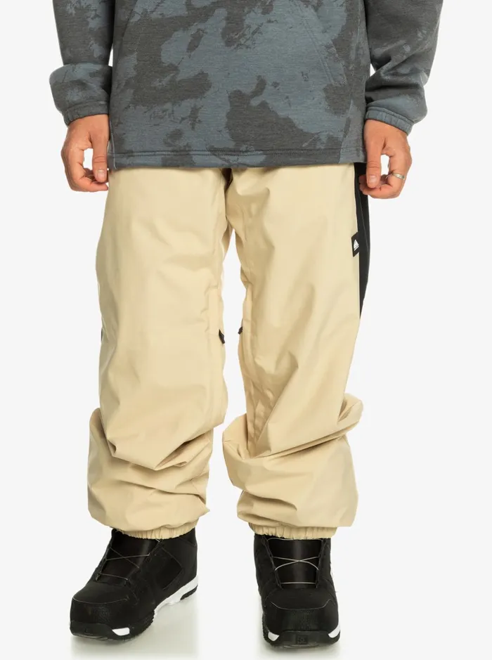 Snow Pants Men Quiksilver Snow Down Technical Snow Pants Pale Khaki