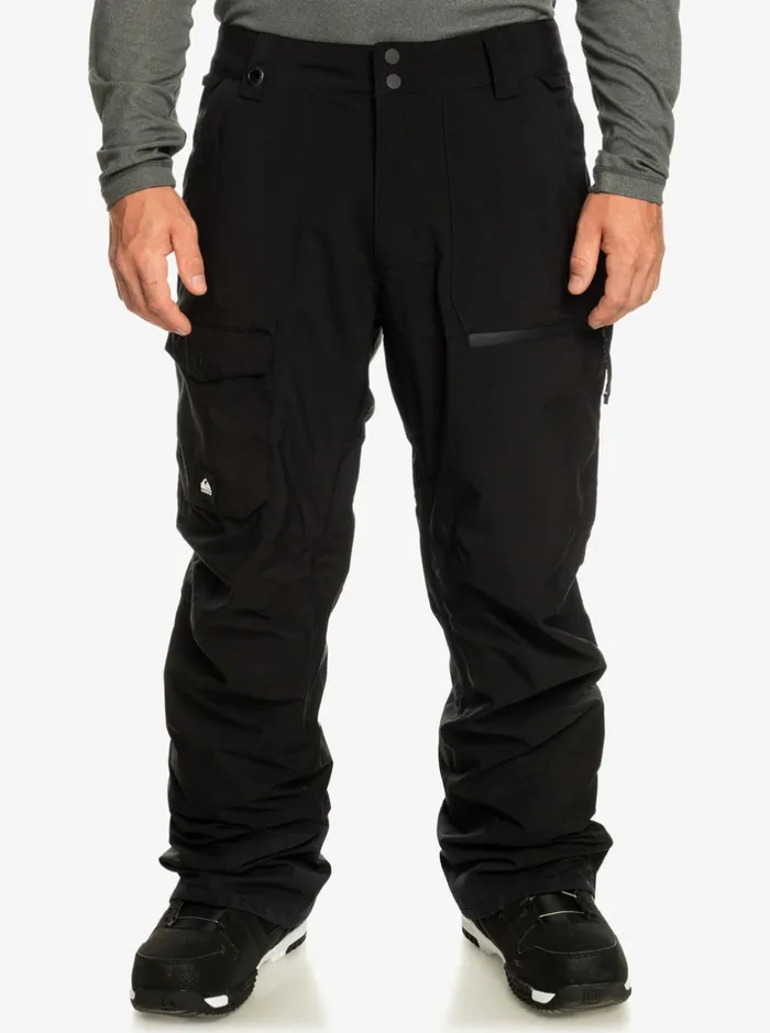 Snow Pants Men Quiksilver Utility Shell Black Snow Pants True Black