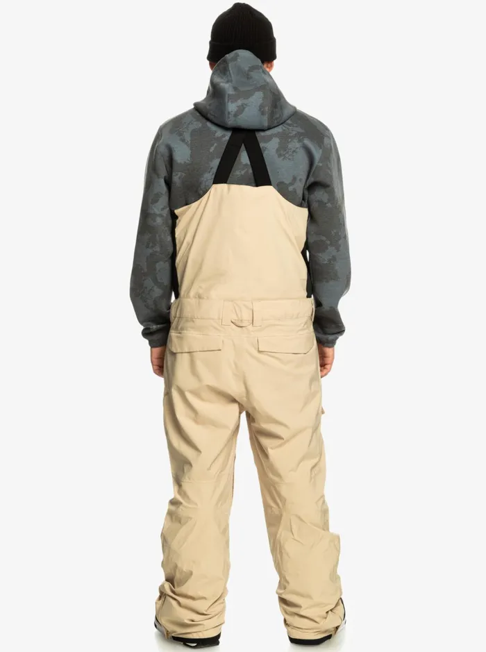Snow Pants Men Quiksilver Utility Technical Snow Bib Pants Pale Khaki