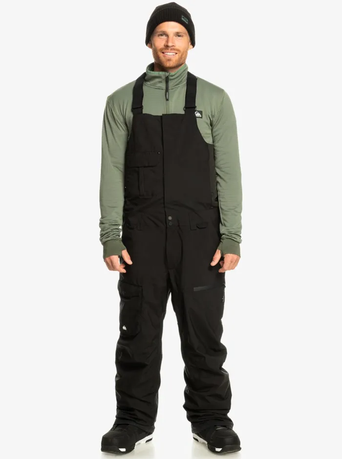 Snow Pants Men Quiksilver Utility Technical Snow Bib Pants True Black