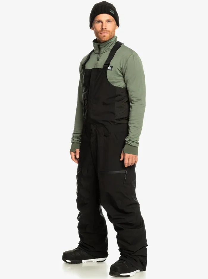 Snow Pants Men Quiksilver Utility Technical Snow Bib Pants True Black