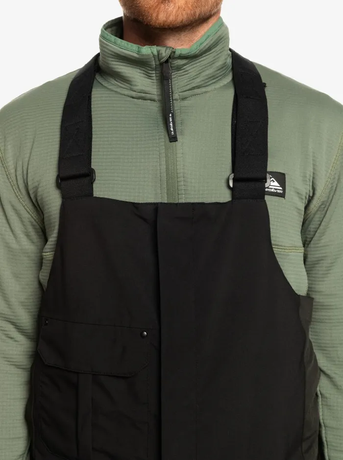Snow Pants Men Quiksilver Utility Technical Snow Bib Pants True Black