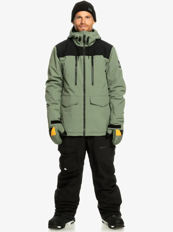 Snow Pants Men Quiksilver Utility Technical Snow Bib Pants True Black