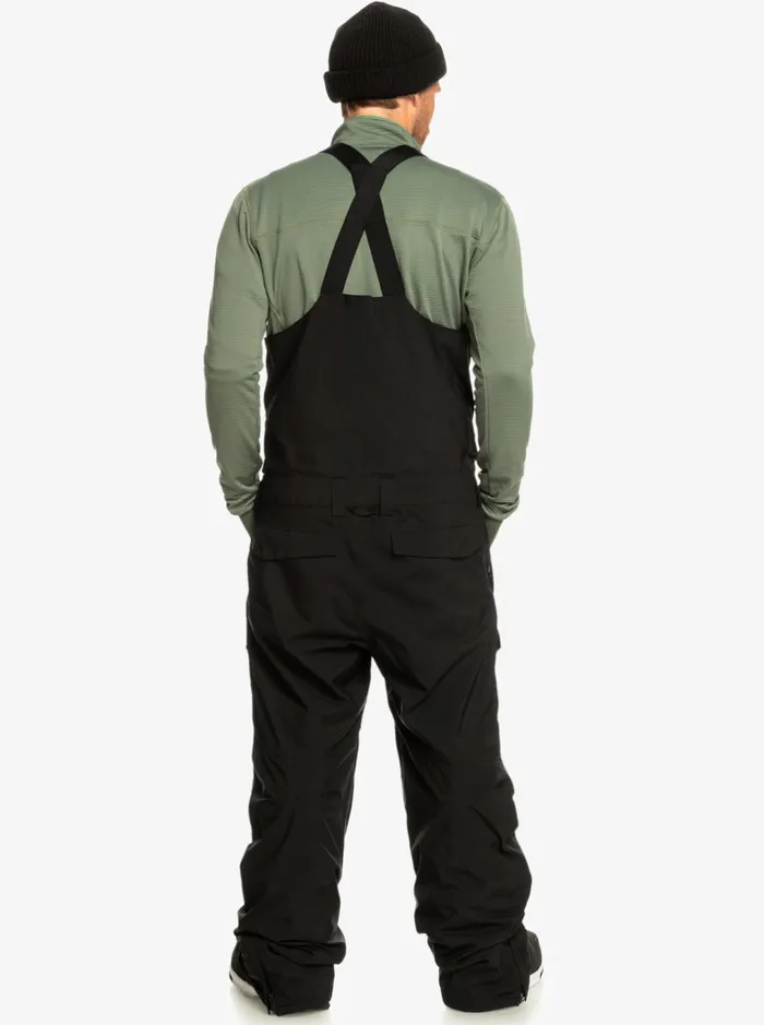 Snow Pants Men Quiksilver Utility Technical Snow Bib Pants True Black