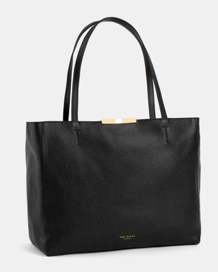 Soft Grain Faceted Bar Shopper Black Women Ted Baker Bags Soft Grain Faceted Bar Shopper Black Women Ted Baker Bags