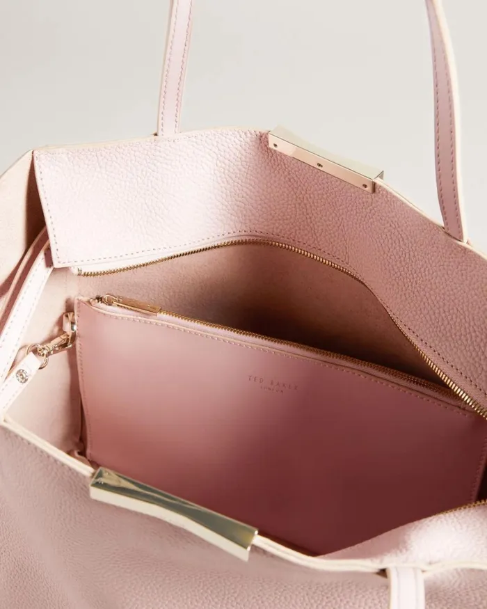 Soft Grain Faceted Bar Shopper Light Pink Women Ted Baker Bags