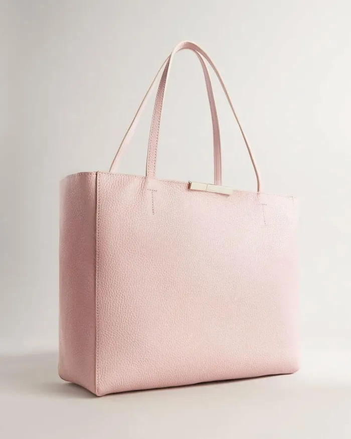Soft Grain Faceted Bar Shopper Light Pink Women Ted Baker Bags Soft Grain Faceted Bar Shopper Light Pink Women Ted Baker Bags