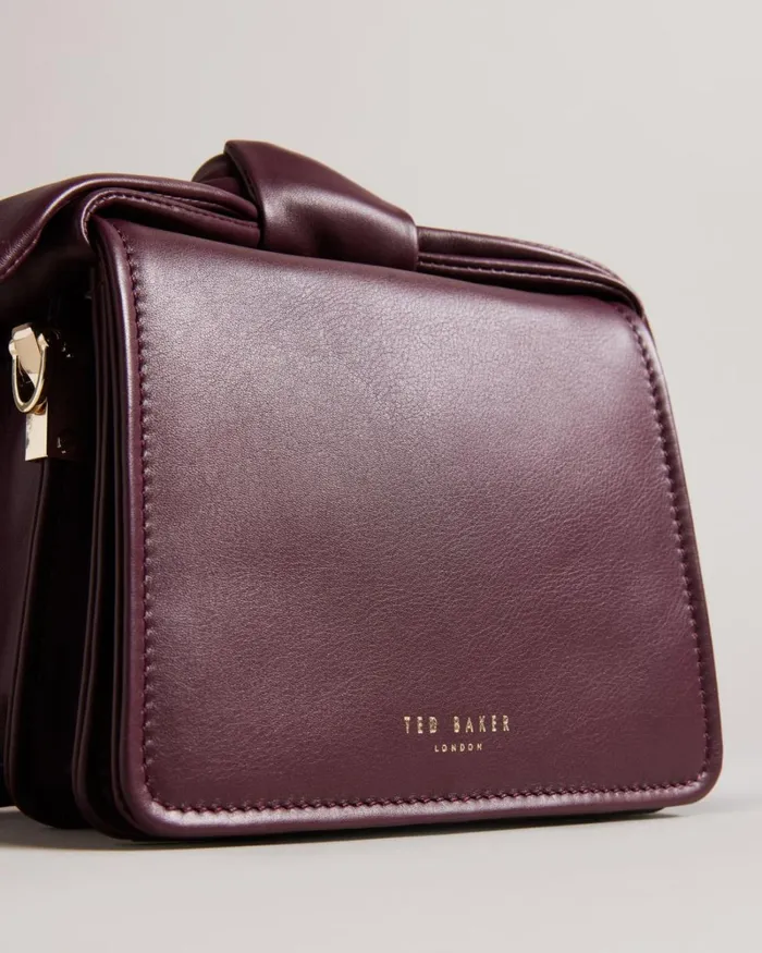 Soft Knot Bow Mini Cross Body Bag Deep Purple Women Ted Baker Cross Body Bags