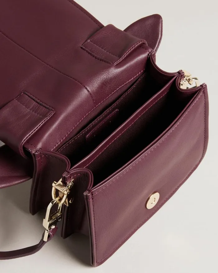 Soft Knot Bow Mini Cross Body Bag Deep Purple Women Ted Baker Cross Body Bags