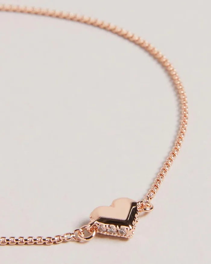 Sparkle Heart Drawstring Bracelet Rosegold Color Women Ted Baker Jewelry Sparkle Heart Drawstring Bracelet Rosegold Color Women Ted Baker Jewelry