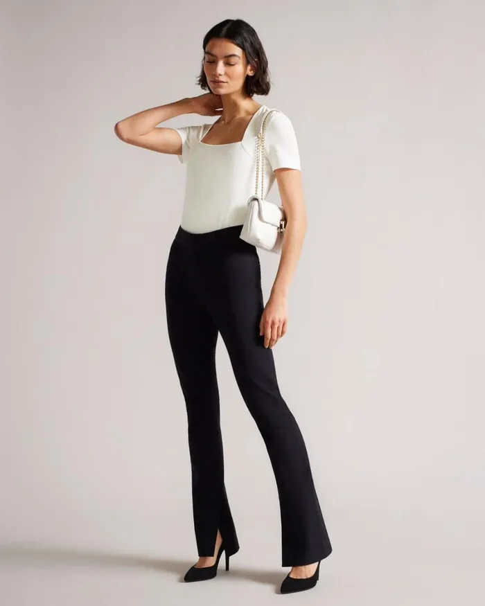 Square Neck Short Sleeve Top White Women Ted Baker Clothing Square Neck Short Sleeve Top White Women Ted Baker Clothing
