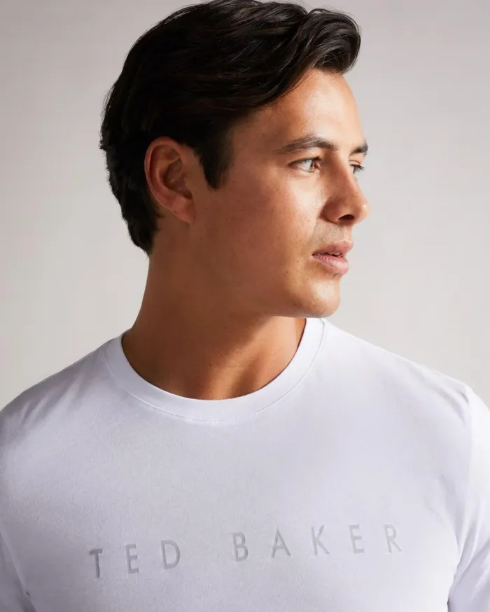 SS Branded Tshirt White Men Ted Baker Clothing SS Branded Tshirt White Men Ted Baker Clothing