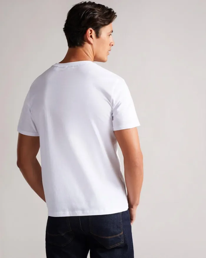 SS Branded Tshirt White Men Ted Baker Clothing SS Branded Tshirt White Men Ted Baker Clothing