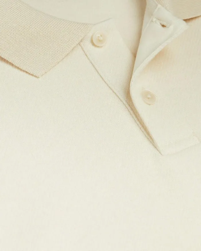 SS Heavy Twill Polo Shirt Natural Men Ted Baker Tops