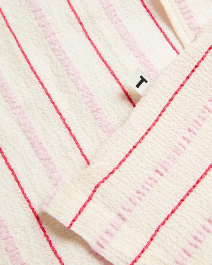 SS Seersucker Stripe Shirt Pink Men Ted Baker Clothing SS Seersucker Stripe Shirt Pink Men Ted Baker Clothing