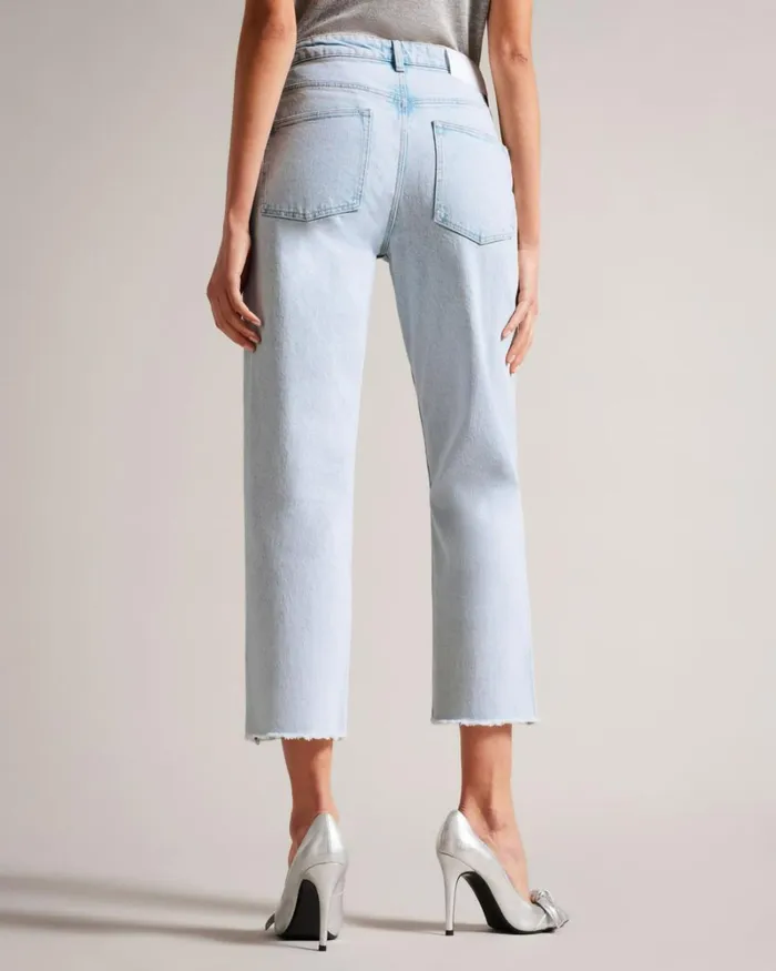 Straight Leg Ankle Grazer Jeans Light Wash Women Ted Baker Clothing