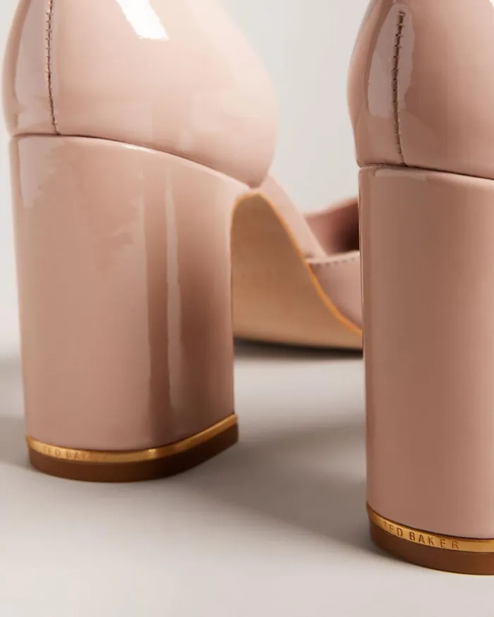 Strappy Chain Patent Heels Pale Pink Women Ted Baker Heels