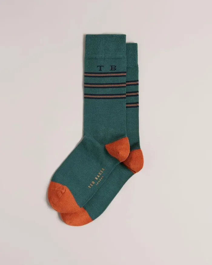Stripe Socks Green Men Ted Baker Socks