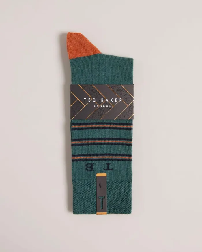 Stripe Socks Green Men Ted Baker Socks