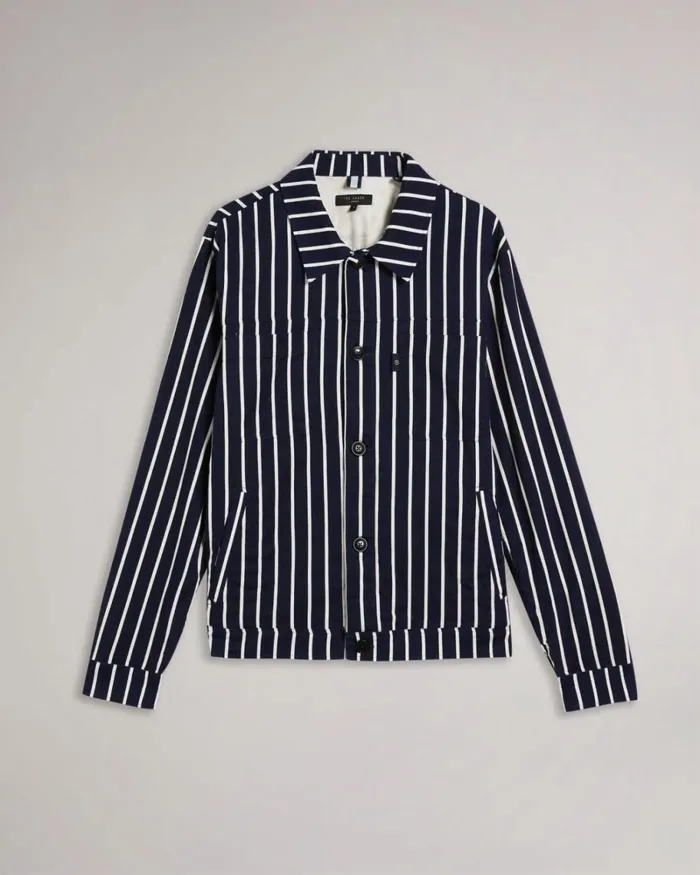 Striped Jacket Navy Men Ted Baker Coats and Jackets Striped Jacket Navy Men Ted Baker Coats and Jackets