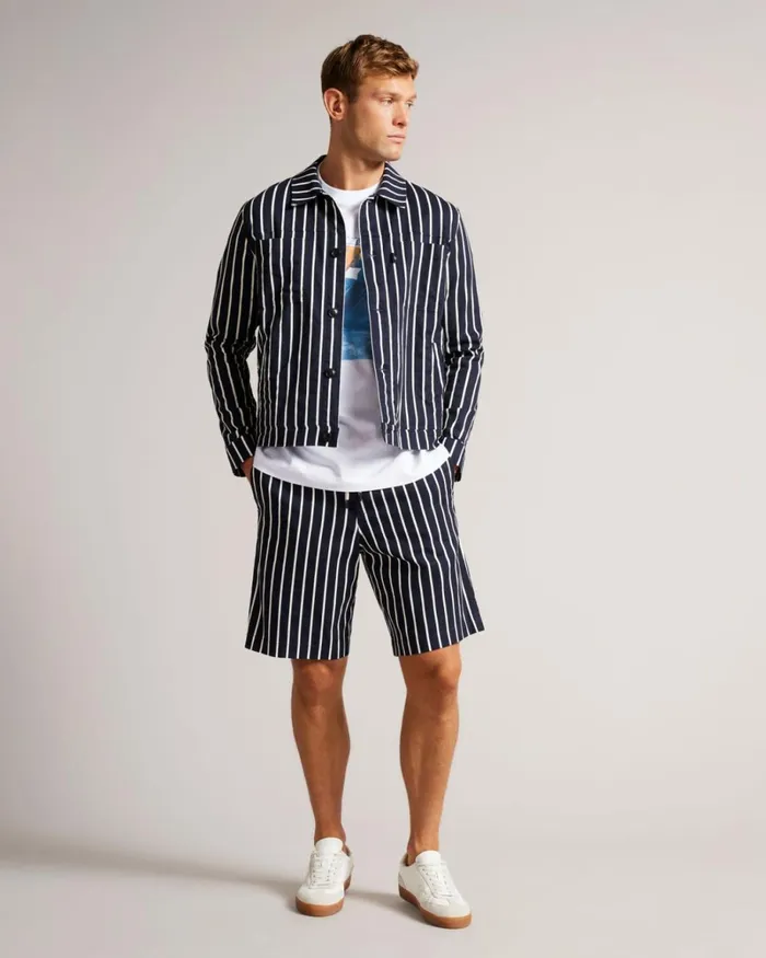Striped Jacket Navy Men Ted Baker Coats and Jackets Striped Jacket Navy Men Ted Baker Coats and Jackets
