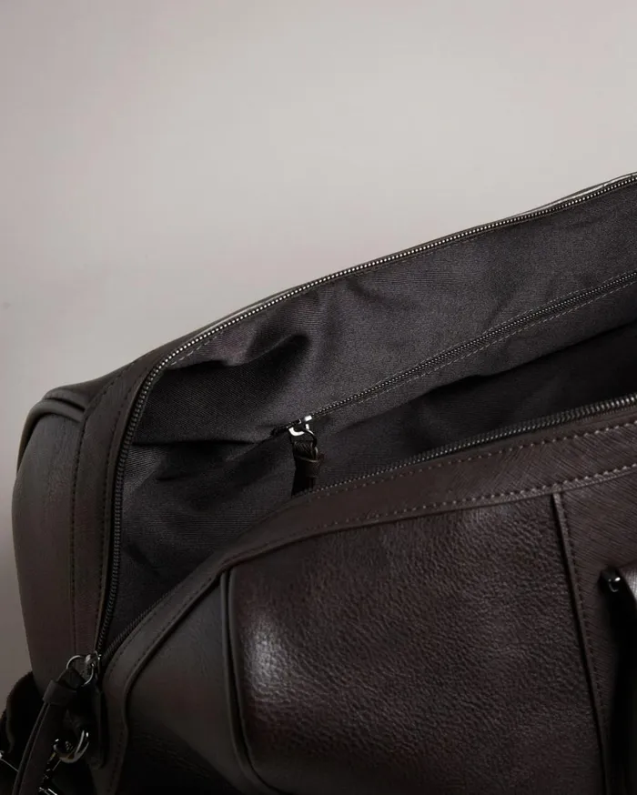 Striped PU Holdall BrnChoc Men Ted Baker Duffel Bags Striped PU Holdall BrnChoc Men Ted Baker Duffel Bags