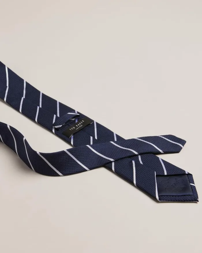 Striped Silk Tie Navy Men Ted Baker Ties and Bow Ties