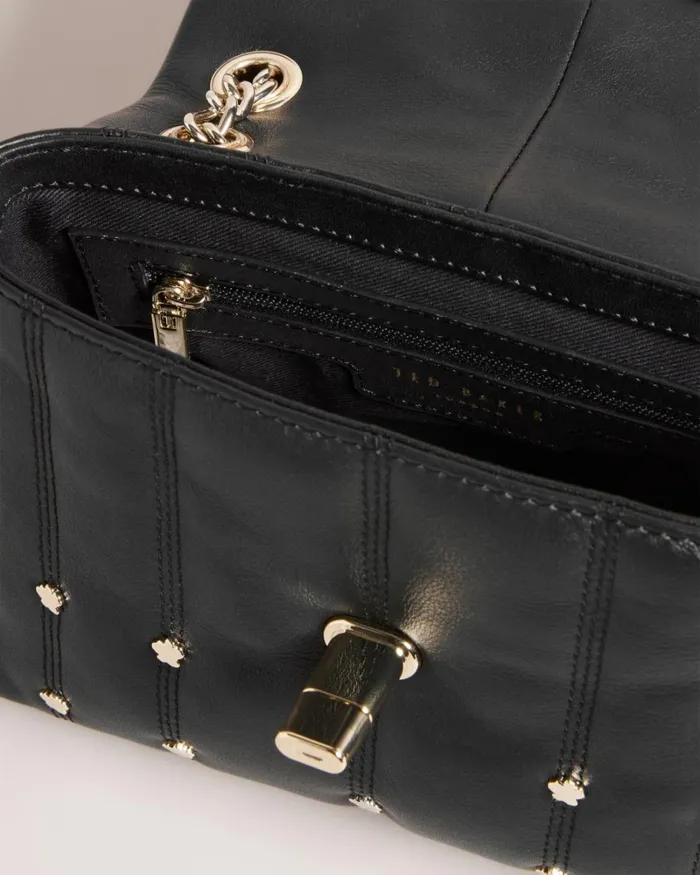 Studded Leather Quilted Bag Black Women Ted Baker Bags
